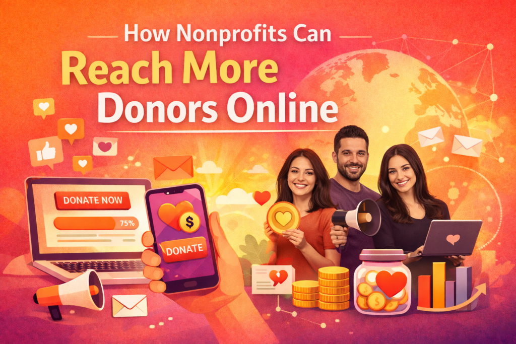 how to reach donors online